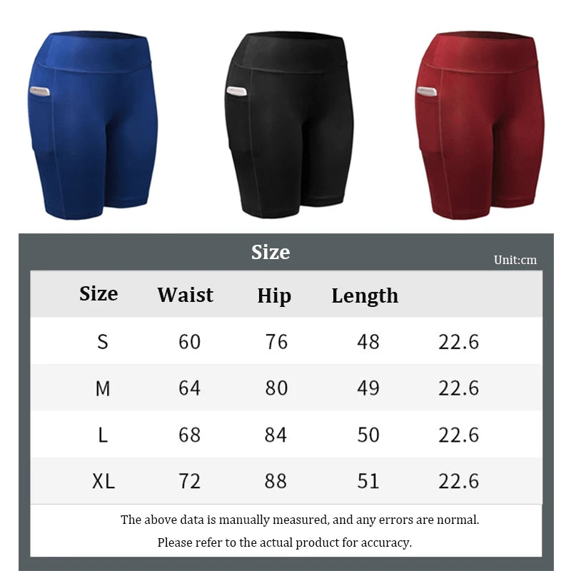 Quick drying Sports Yoga Shorts Summer Mesh breathable Pocket Shorts High waist Elastic Lifting buttocks Leggings Shorts Women