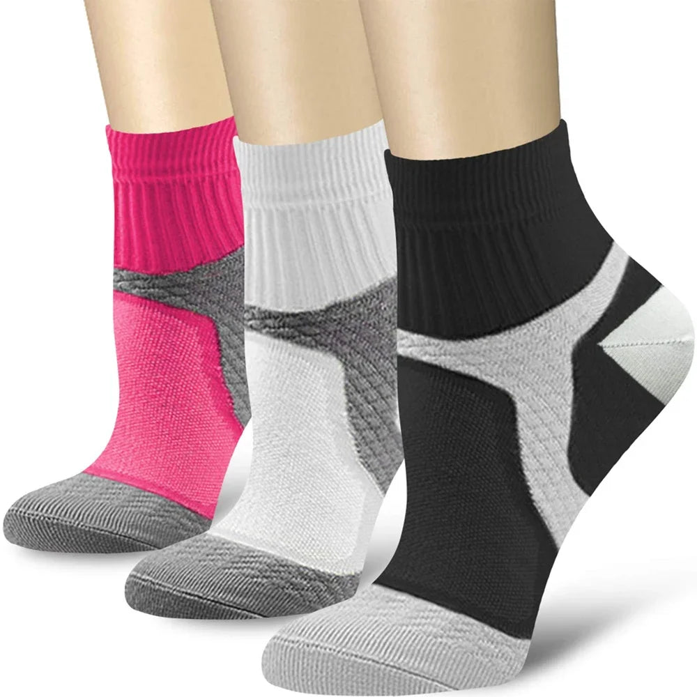 1 Pair Sports Compression Socks for Men and Women Circulation - Arch Ankle Support for Athletic Running Medical Cycling Gym Home