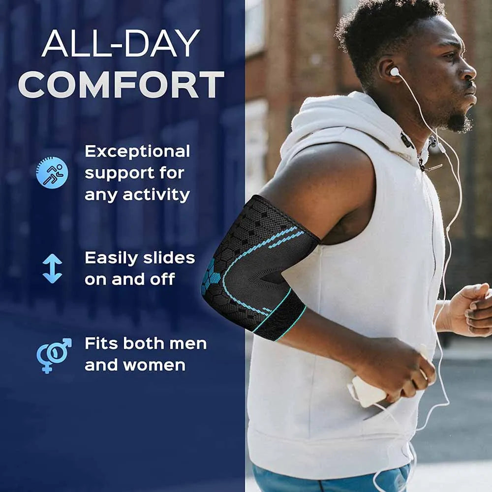 1/2Pcs Elbow Pad Support Knee Sleeve Adjustable Sports Outdoor Cycling Gym Elbow Guard Brace For Tendonitis Arthritis PainRelief